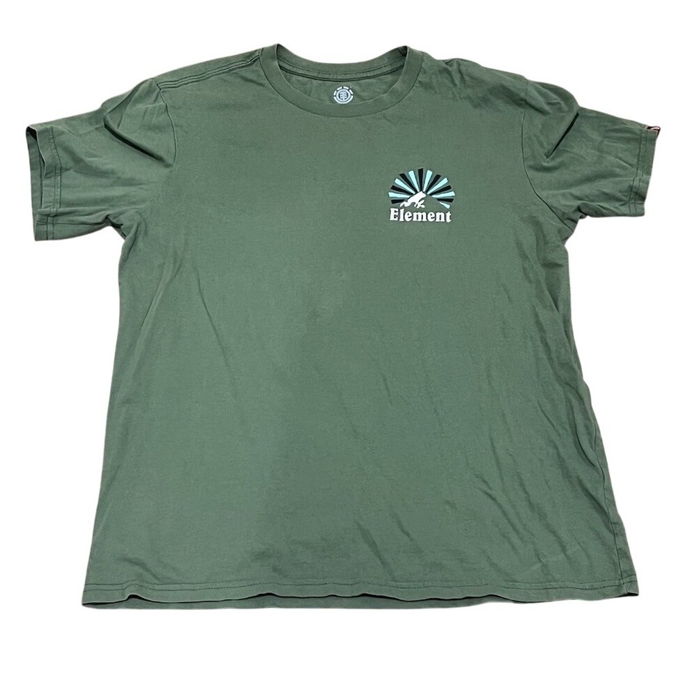 Element T-Shirt Men's Size S Olive Green Made To Endure Graphic Crew Neck